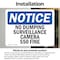 Signmission No Dumping Surveillance Camera $50 Fine OSHA Notice Sign, Vinyl Decal, 10in W x 7in L, 2PK OS-2PACK-NS-D-710-L-14498 - alternate 4